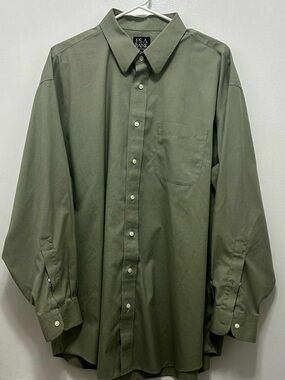 Jos. A. Bank Olive Green Long-Sleeve Dress Shirt